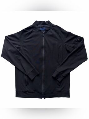 Patrick Assaraf Men's Black Full-Zip Sweater Jacket Size L